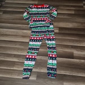 Christmas Theme Pajamas Size 12 New Unisex! Twins! TWO SETS